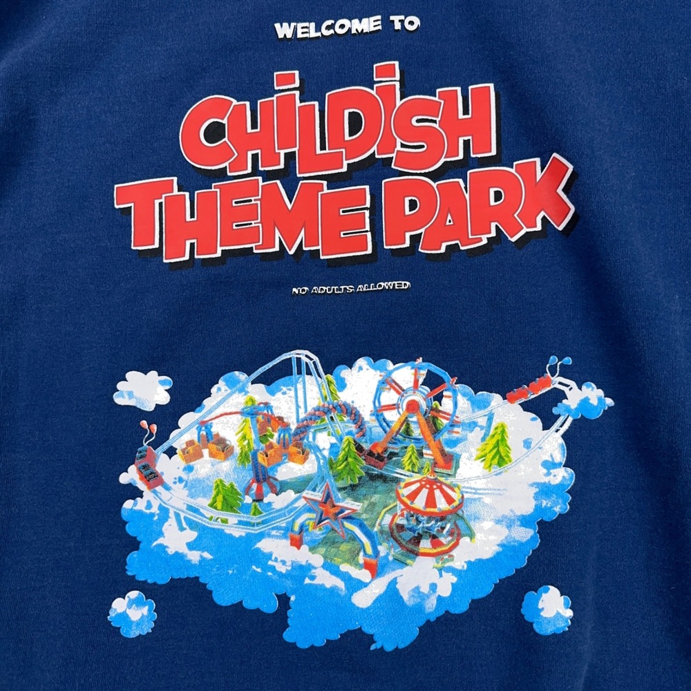 Childish Theme Park Hoodie Men's Medium Boxy Oversized Skate Heavyweight TGFBRO - Picture 4 of 11